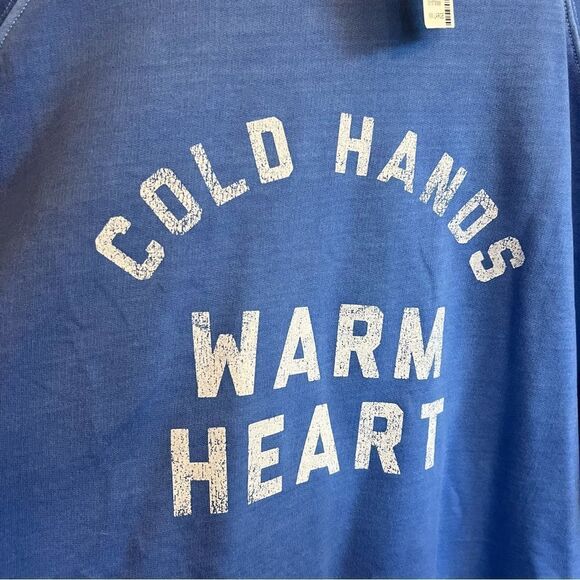 Maurice’s Blue Cold Hands Warm Heart Sweatshirt NWT - Picture 4 of 8